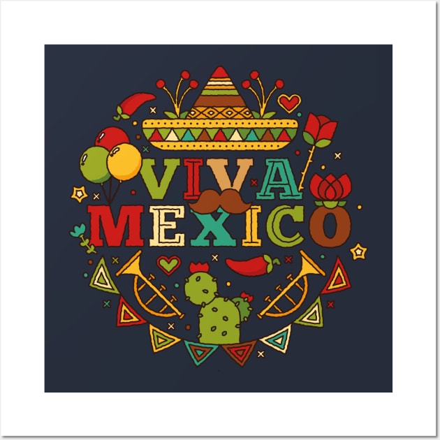 Viva Mexico | mexican fiesta shirt | funny mexican Wall Art by OutfittersAve